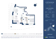 2 pokoje, apartament 56,09 m², parter, oferta nr II.A.1.3, GEDANIA Riverside Living, Gdańsk, Śródmieście, ul. Wiesława 1