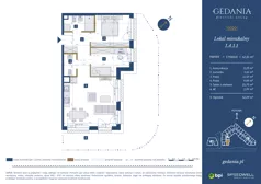 3 pokoje, apartament 62,81 m², parter, oferta nr I.A.1.1, GEDANIA Riverside Living, Gdańsk, Śródmieście, ul. Wiesława 1