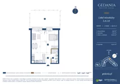 1 pokój, apartament 40,49 m², parter, oferta nr I.A.1.11, GEDANIA Riverside Living, Gdańsk, Śródmieście, ul. Wiesława 1