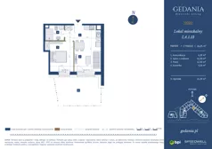 2 pokoje, apartament 36,25 m², parter, oferta nr I.A.1.13, GEDANIA Riverside Living, Gdańsk, Śródmieście, ul. Wiesława 1