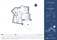 2 pokoje, apartament 43,99 m², parter, oferta nr I.A.1.14, GEDANIA Riverside Living, Gdańsk, Śródmieście, ul. Wiesława 1