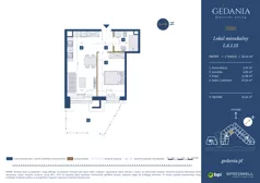 2 pokoje, apartament 36,25 m², piętro 1, oferta nr I.A.2.13, GEDANIA Riverside Living, Gdańsk, Śródmieście, ul. Wiesława 1