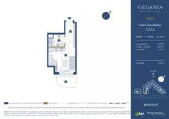1 pokój, apartament 25,30 m², parter, oferta nr I.A.1.2, GEDANIA Riverside Living, Gdańsk, Śródmieście, ul. Wiesława 1