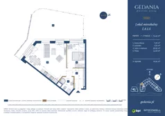 2 pokoje, apartament 49,44 m², piętro 1, oferta nr I.A.2.3, GEDANIA Riverside Living, Gdańsk, Śródmieście, ul. Wiesława 1