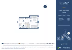 1 pokój, apartament 25,84 m², piętro 1, oferta nr I.A.2.1, GEDANIA Riverside Living, Gdańsk, Śródmieście, ul. Wiesława 1