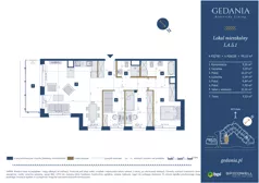 4 pokoje, apartament 79,33 m², piętro 4, oferta nr I.A.5.1, GEDANIA Riverside Living, Gdańsk, Śródmieście, ul. Wiesława 1