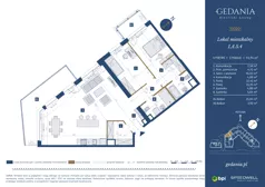 3 pokoje, apartament 93,74 m², piętro 4, oferta nr I.A.5.4, GEDANIA Riverside Living, Gdańsk, Śródmieście, ul. Wiesława 1