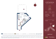 1 pokój, apartament inwestycyjny 26,62 m², parter, oferta nr I.B.1.3, GEDANIA Riverside Living - apartamenty inwestycyjne, Gdańsk, Śródmieście, ul. Wiesława 1