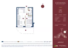 2 pokoje, apartament inwestycyjny 40,02 m², parter, oferta nr I.B.1.6, GEDANIA Riverside Living - apartamenty inwestycyjne, Gdańsk, Śródmieście, ul. Wiesława 1