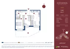 3 pokoje, apartament inwestycyjny 53,58 m², parter, oferta nr I.B.1.7, GEDANIA Riverside Living - apartamenty inwestycyjne, Gdańsk, Śródmieście, ul. Wiesława 1