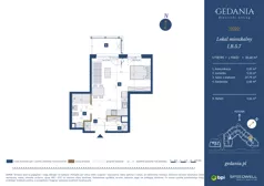 1 pokój, apartament 38,60 m², piętro 4, oferta nr I.B.5.7, GEDANIA Riverside Living, Gdańsk, Śródmieście, ul. Wiesława 1