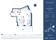 2 pokoje, apartament 54,91 m², parter, oferta nr II.A.1.2, GEDANIA Riverside Living, Gdańsk, Śródmieście, ul. Wiesława 1