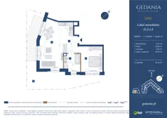 2 pokoje, apartament 56,09 m², parter, oferta nr II.A.1.3, GEDANIA Riverside Living, Gdańsk, Śródmieście, ul. Wiesława 1