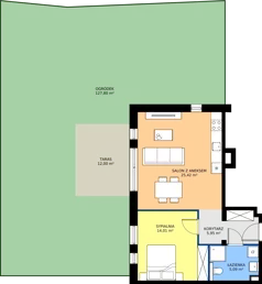 2 pokoje, mieszkanie 50,47 m², parter, oferta nr B3.KLA 0.7, Osiedle Literatura, Poznań, Strzeszyn, Strzeszyn, ul. Literacka
