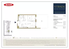 2 pokoje, mieszkanie 39,31 m², parter, oferta nr A6, Strada Wybickiego, Kraków, Krowodrza, ul. Wybickiego 6A/6B