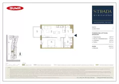 2 pokoje, mieszkanie 41,04 m², piętro 1, oferta nr A12, Strada Wybickiego, Kraków, Prądnik Biały, ul. Wybickiego 6A/6B