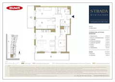 4 pokoje, mieszkanie 91,18 m², piętro 5, oferta nr A48, Strada Wybickiego, Kraków, Prądnik Biały, ul. Wybickiego 6A/6B