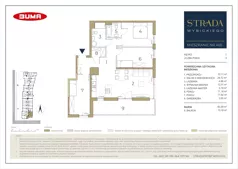 4 pokoje, mieszkanie 82,61 m², piętro 7, oferta nr A65, Strada Wybickiego, Kraków, Prądnik Biały, ul. Wybickiego 6A/6B