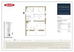 3 pokoje, mieszkanie 65,89 m², piętro 1, oferta nr A7, Strada Wybickiego, Kraków, Prądnik Biały, ul. Wybickiego 6A/6B