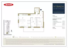 3 pokoje, mieszkanie 62,71 m², piętro 1, oferta nr A8, Strada Wybickiego, Kraków, Prądnik Biały, ul. Wybickiego 6A/6B