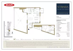 4 pokoje, mieszkanie 95,80 m², piętro 9, oferta nr A86, Strada Wybickiego, Kraków, Prądnik Biały, ul. Wybickiego 6A/6B