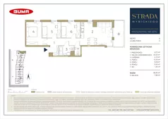 4 pokoje, mieszkanie 68,83 m², piętro 6, oferta nr B110, Strada Wybickiego, Kraków, Prądnik Biały, ul. Wybickiego 6A/6B