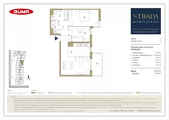 3 pokoje, mieszkanie 66,85 m², piętro 2, oferta nr B17, Strada Wybickiego, Kraków, Prądnik Biały, ul. Wybickiego 6A/6B