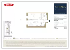 2 pokoje, mieszkanie 43,14 m², parter, oferta nr B2, Strada Wybickiego, Kraków, Krowodrza, ul. Wybickiego 6A/6B
