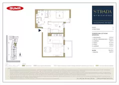 3 pokoje, mieszkanie 66,48 m², piętro 3, oferta nr B23, Strada Wybickiego, Kraków, Krowodrza, ul. Wybickiego 6A/6B