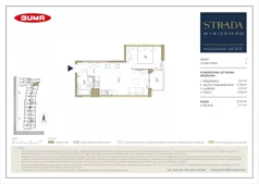 2 pokoje, mieszkanie 38,03 m², piętro 1, oferta nr B73, Strada Wybickiego, Kraków, Prądnik Biały, ul. Wybickiego 6A/6B