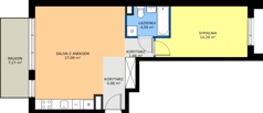 2 pokoje, mieszkanie 52,31 m², piętro 2, oferta nr A.K1.12, Porto Żerań, Warszawa, Białołęka, Żerań, ul. Myśliborska