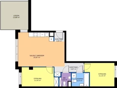 3 pokoje, mieszkanie 61,42 m², piętro 1, oferta nr A.K2.38, Porto Żerań, Warszawa, Białołęka, Żerań, ul. Myśliborska