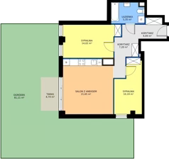 3 pokoje, mieszkanie 62,50 m², parter, oferta nr B.K1.04, Porto Żerań, Warszawa, Białołęka, Żerań, ul. Myśliborska