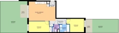 3 pokoje, mieszkanie 62,66 m², parter, oferta nr B.K2.38, Porto Żerań, Warszawa, Białołęka, Żerań, ul. Myśliborska