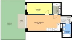 2 pokoje, mieszkanie 48,40 m², parter, oferta nr B.K1.05, Porto Żerań, Warszawa, Białołęka, Żerań, ul. Myśliborska