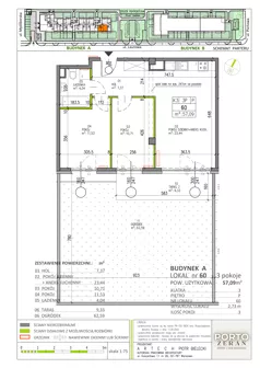 3 pokoje, mieszkanie 57,23 m², piętro 1, oferta nr A.K3.64, Porto Żerań, Warszawa, Białołęka, Żerań, ul. Myśliborska