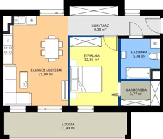 2 pokoje, mieszkanie 52,84 m², piętro 2, oferta nr 17, KSA Klonowa, Kielce, Szydłówek, ul. Klonowa 69