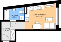 1 pokój, mieszkanie 26,81 m², piętro 3, oferta nr 45, KSA Klonowa, Kielce, Szydłówek, ul. Klonowa 69