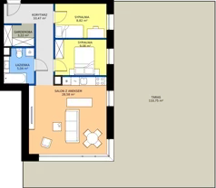 3 pokoje, mieszkanie 65,21 m², parter, oferta nr 0.04, Verde Casa, Łódź, Górna, ul. Felszczyńskiego 30