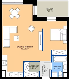 1 pokój, mieszkanie 57,00 m², piętro 1, oferta nr 1.04., Verde Casa, Łódź, Górna, ul. Felszczyńskiego 30