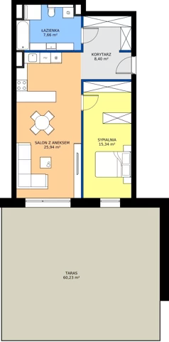 2 pokoje, mieszkanie 57,34 m², parter, oferta nr 0.05, Verde Casa, Łódź, Górna, ul. Felsztyńskiego 30