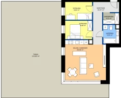 3 pokoje, mieszkanie 65,21 m², parter, oferta nr 0.07, Verde Casa, Łódź, Górna, ul. Felszczyńskiego 30