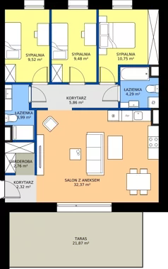 4 pokoje, mieszkanie 81,34 m², parter, oferta nr 0.02, Verde Casa, Łódź, Górna, ul. Felszczyńskiego 30
