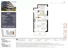 3 pokoje, mieszkanie 60,07 m², piętro 2, oferta nr M20_KOR_52, KOR 52, Warszawa, Włochy, Okęcie, ul. Radarowa 66 