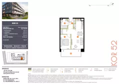 2 pokoje, mieszkanie 41,01 m², piętro 3, oferta nr M32_KOR_52, KOR 52, Warszawa, Włochy, Okęcie, ul. Radarowa 66 