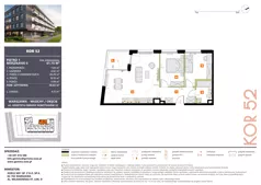 3 pokoje, mieszkanie 59,83 m², piętro 1, oferta nr M06_KOR_52, KOR 52, Warszawa, Włochy, Okęcie, ul. Radarowa 66 