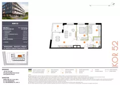 3 pokoje, mieszkanie 59,39 m², piętro 3, oferta nr M29_KOR_52, KOR 52, Warszawa, Włochy, Okęcie, ul. Radarowa 66 