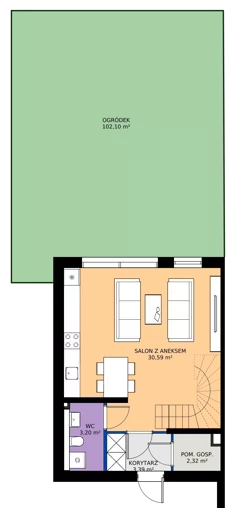 Dom 97,26 m², oferta nr M3, Ogrody Aleksandry, Kraków, Bieżanów-Prokocim, ul. Ogórkowa