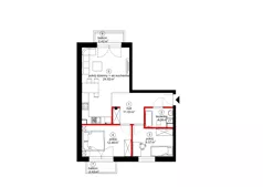 3 pokoje, mieszkanie 60,53 m², piętro 2, oferta nr Lokal 11, Czynu Społecznego 65F, Sulejówek, ul. Czynu Społecznego 65