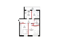 3 pokoje, mieszkanie 63,59 m², piętro 1, oferta nr Lokal 3 , Czynu Społecznego 65F, Sulejówek, ul. Czynu Społecznego 65
